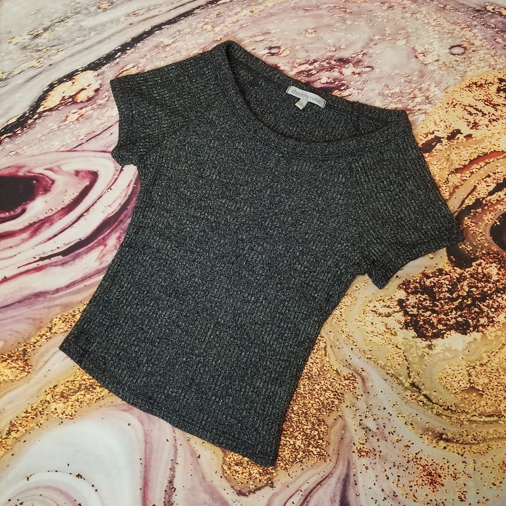 Heather Gray Ribbed Crop Top